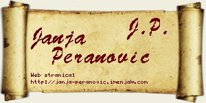 Janja Peranović vizit kartica